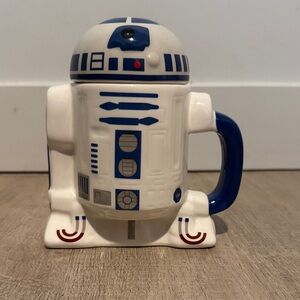 R2-D2 Ceramic Mug with Handle - White & Blue